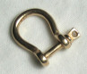 14K Gold Working Shackle Pendant